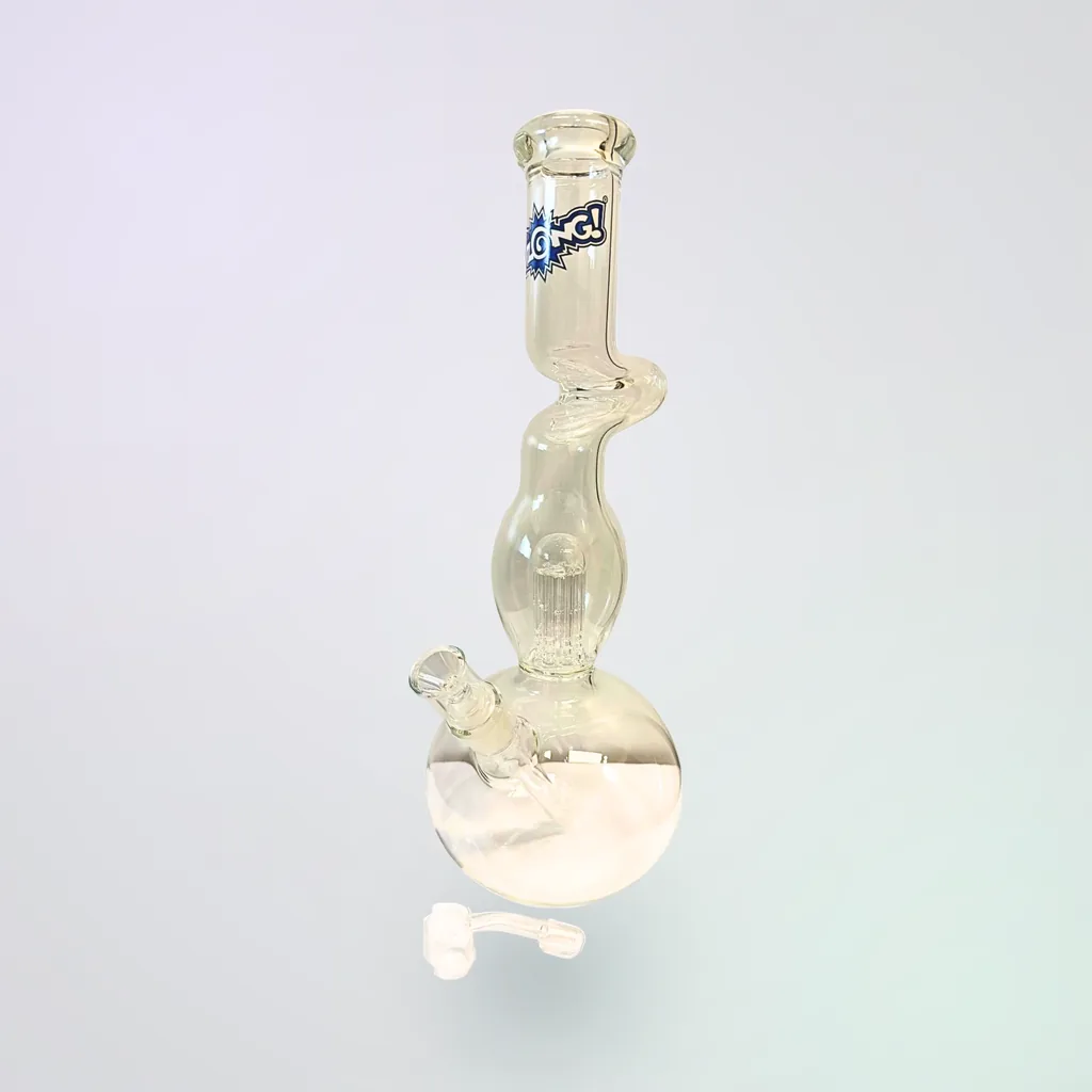 Handcrafted Glass Water Pipe with Multi-Slit Perc 15" - #1138