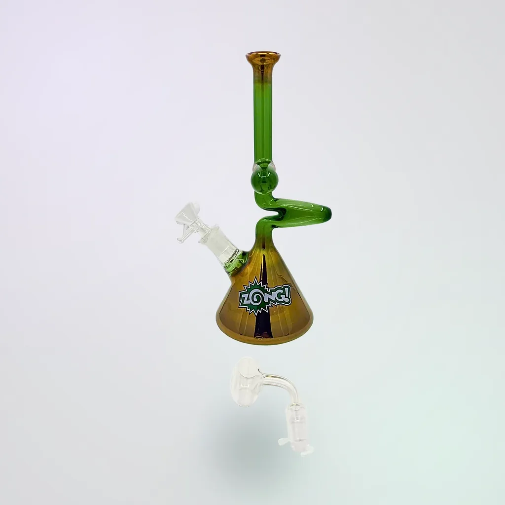 Handcrafted Glass Water Pipe with Zong Neck 19" - #1139